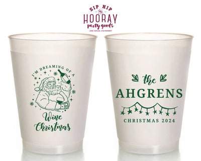 Dreaming of a Wine Christmas Frosted Cups