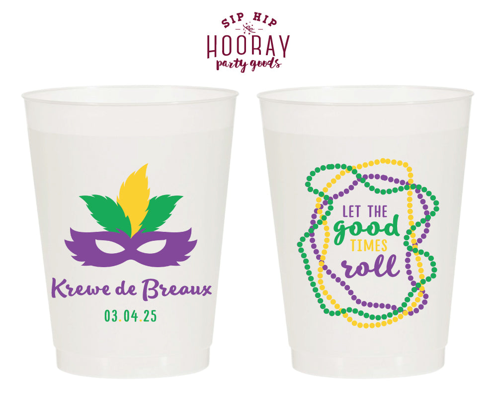 Krewe de Breaux Full Color Frosted Cups