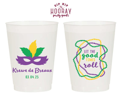 Krewe de Breaux Full Color Frosted Cups