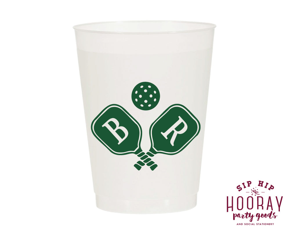 Personalized Pickleball Themed Frosted Cups