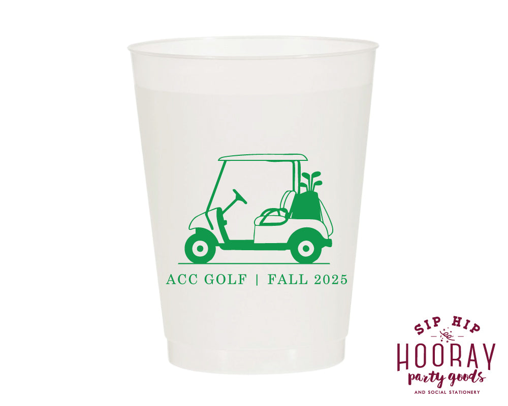 Personalized Golf Tournament Cart Frosted Cups