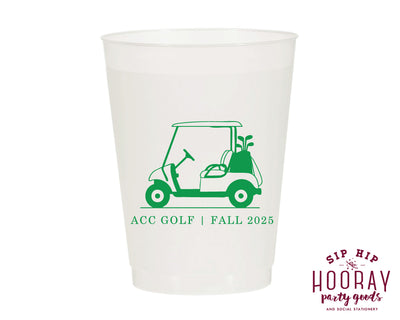 Personalized Golf Tournament Cart Frosted Cups