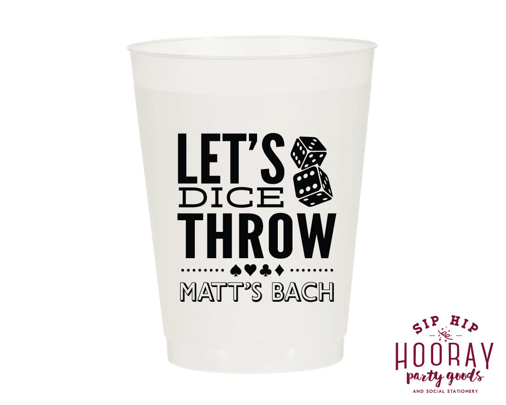 Let's Dice Throw Bachelor Frosted Cups