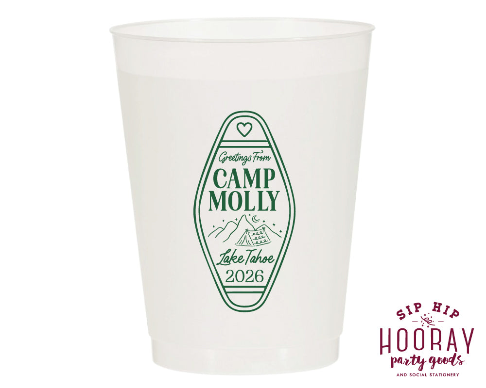 Custom Camp Badge Frosted Cups