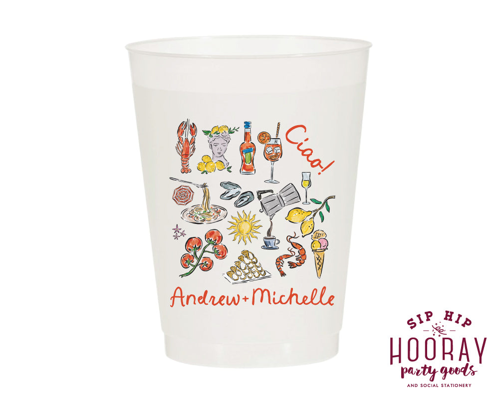 Ciao Wedding Icons Full Color Frosted Cups