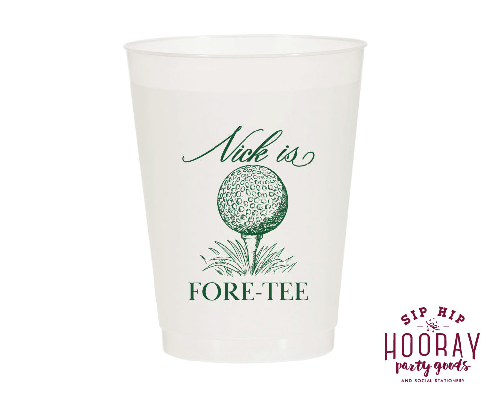 Fore - Tee Golf 40th Birthday Frosted Cups