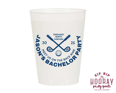 Golf Bachelor Party Back Nine Custom Frosted Cups