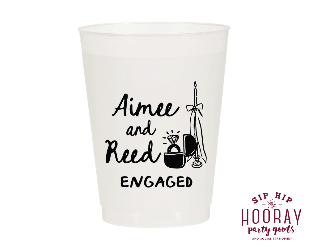 Custom Engagement Frosted Cups