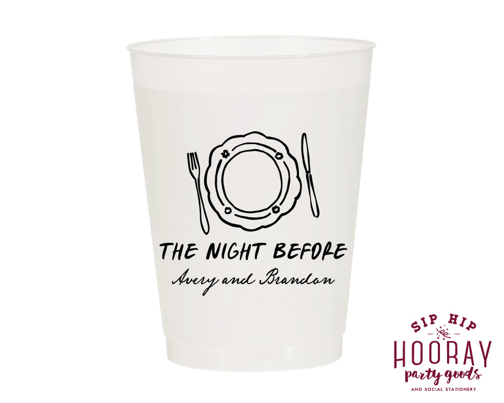 The Night Before Wedding Rehearsal Frosted Cups