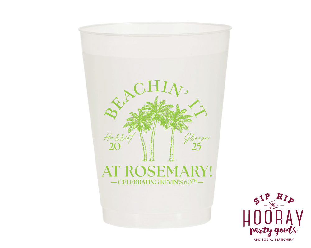 Beachin It Tropical Birthday Frosted Cups