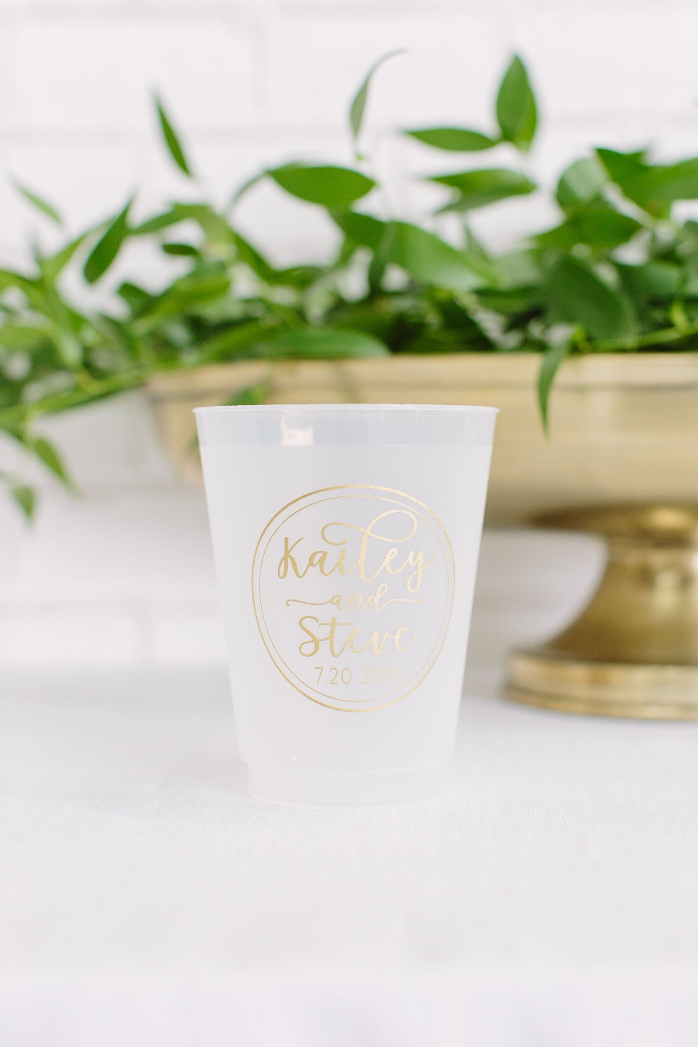 Modern Last Name Frosted Cups
