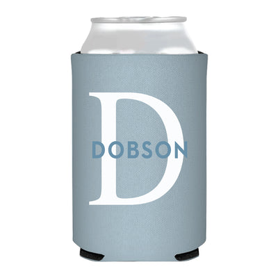 Multi Color Monogram Can Cooler, Custom Full Color Wedding Can Huggers, Last Name Reception Favors