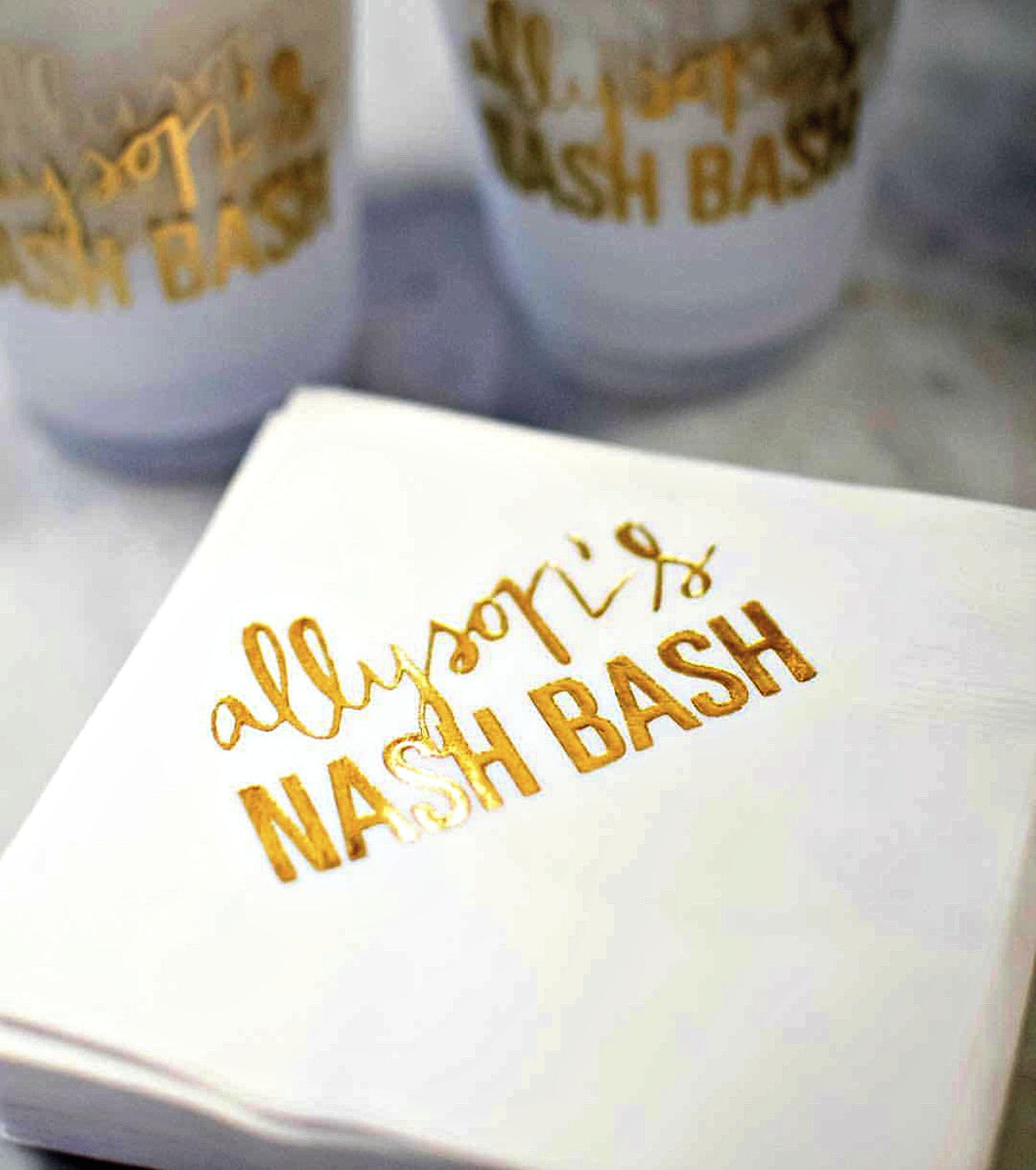 Nash Bash Nashville Bachelorette Beverage Napkins