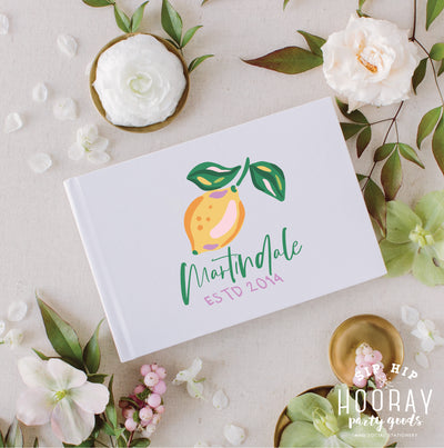 At Home Collection | Watercolor Lemon Guest Book