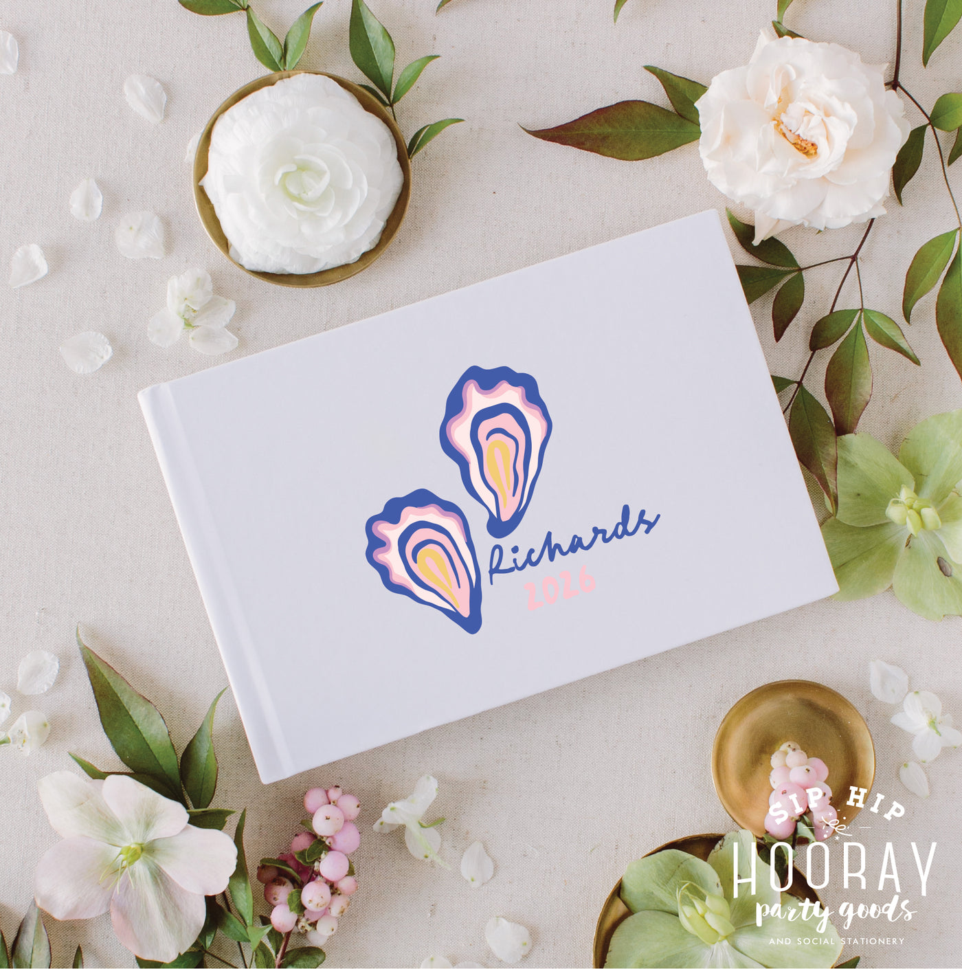 At Home Collection | Oysters Family Name Guest Book
