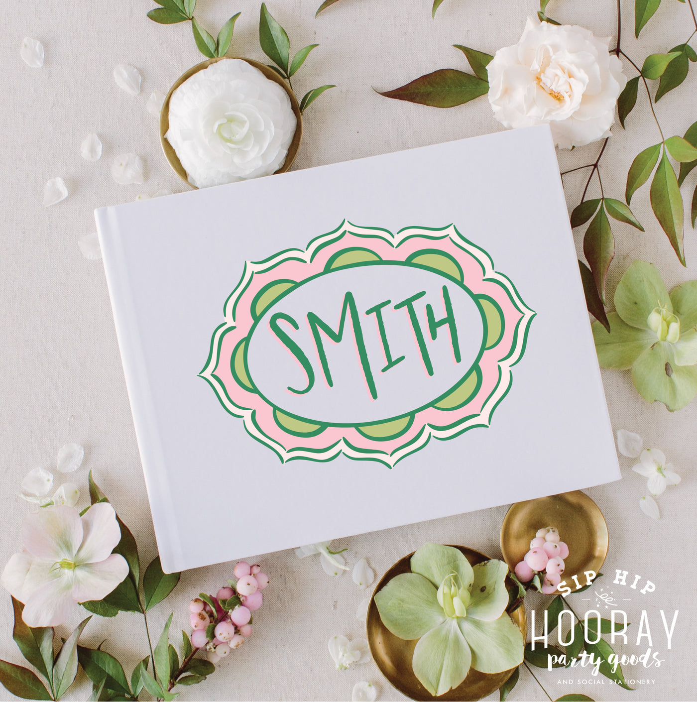 At Home Collection | Custom Last Name Guest Book