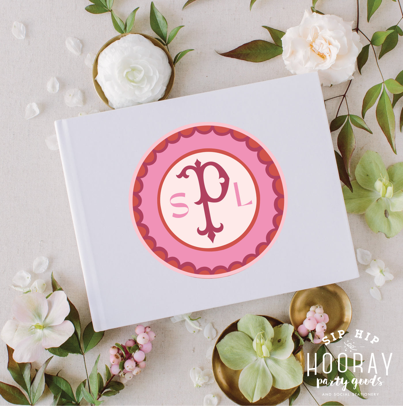 At Home Collection | Custom Initials Guest Book