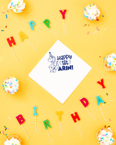 Happy 1st Birthday Dinosaur Napkins