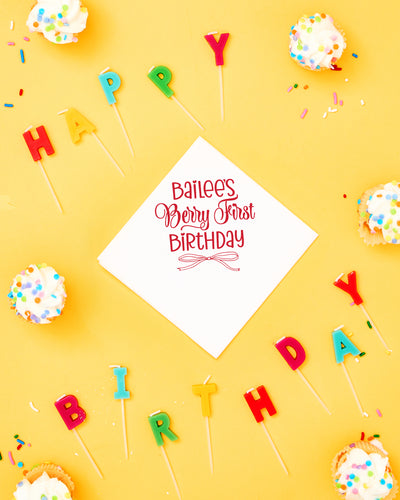 Berry First Birthday Napkins