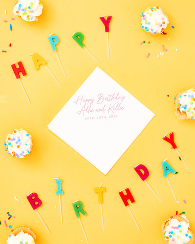Custom Double Birthday Celebration Napkins