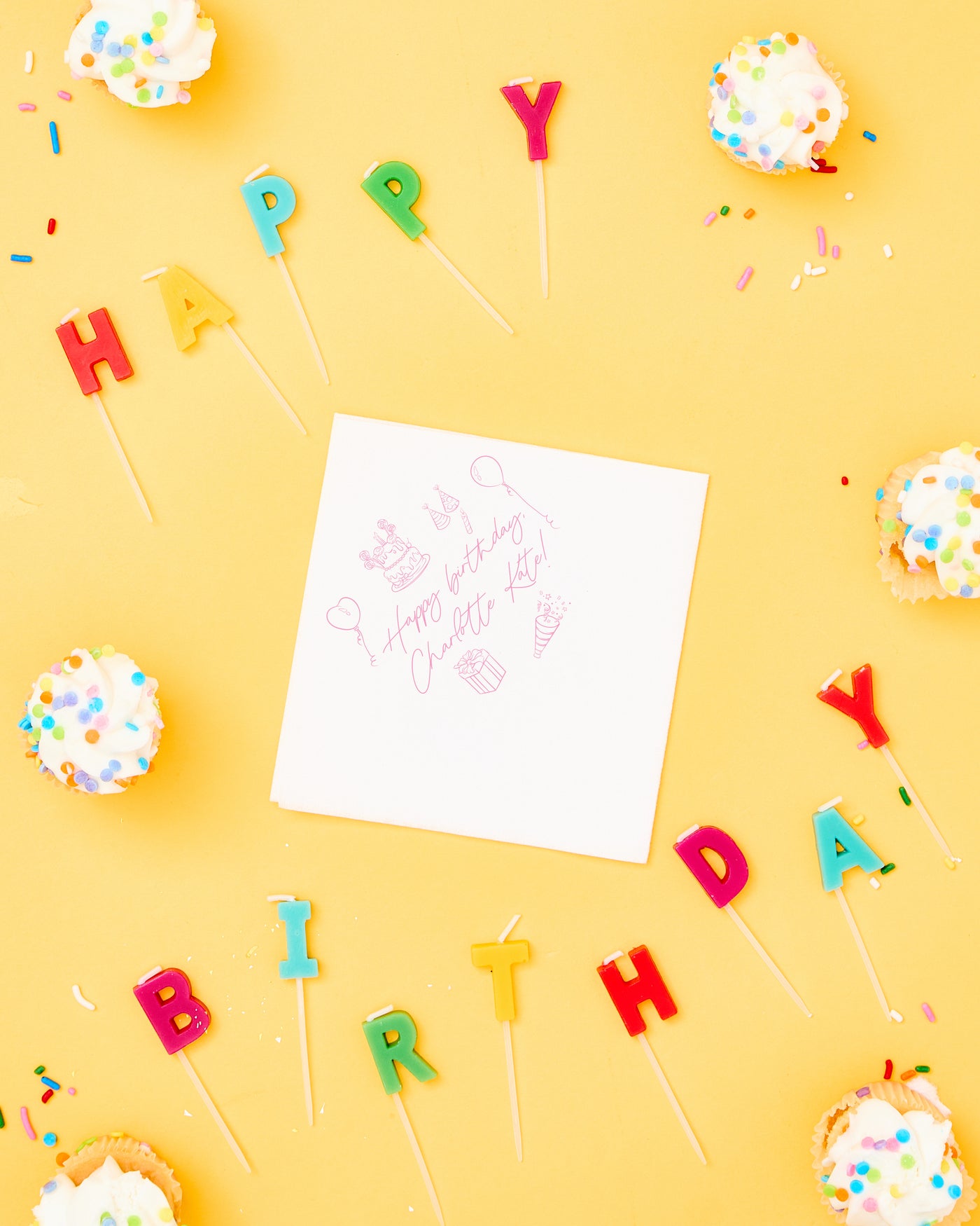 Custom Happy Birthday Party Napkins