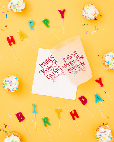 Berry First Birthday Frosted Cups