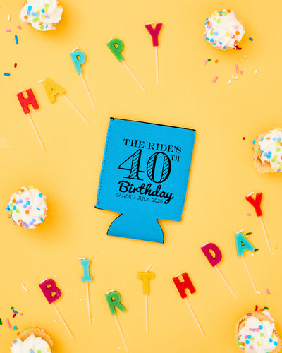 Cheers to 40 Years Birthday Neoprene Can Coolers