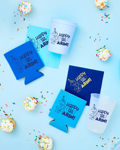 Happy 1st Birthday Dinosaur Frosted Cups