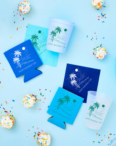 Custom Tropical Birthday Napkins