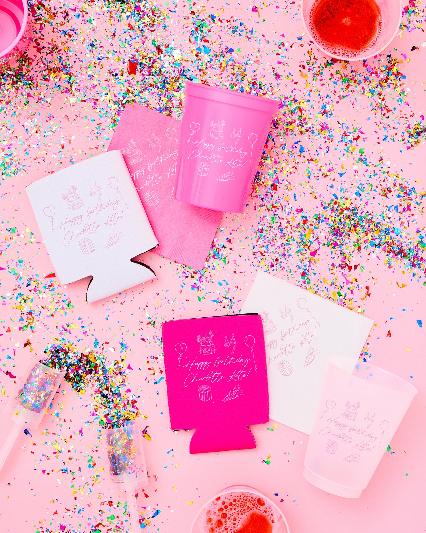 Custom Happy Birthday Party Neoprene Can Coolers