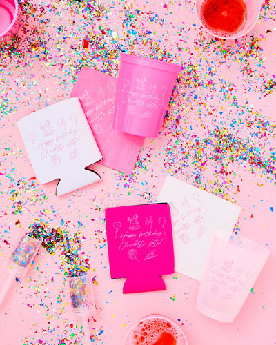 Custom Happy Birthday Party Neoprene Can Coolers