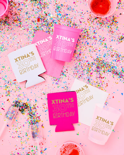 30 AF Custom Birthday Neoprene Can Coolers