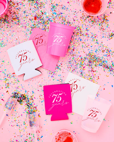 Celebrating 75 Years Custom Napkins
