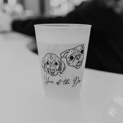 Hair of The Dog Pet Sketch Frosted Cups 7177