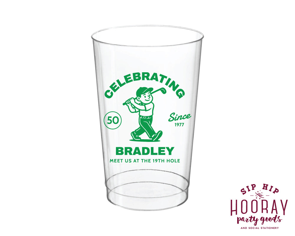 19th Hole Golf Birthday Hard Plastic Cups