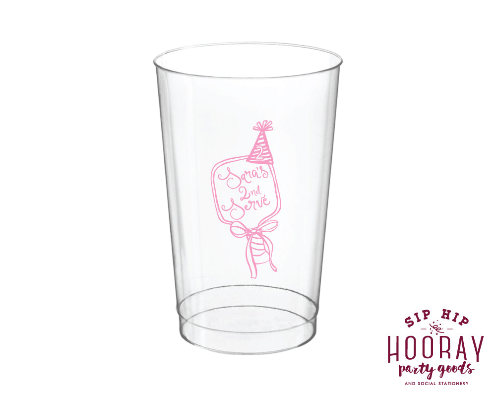 Happy 2nd Birthday Pickleball Hard Plastic Cups