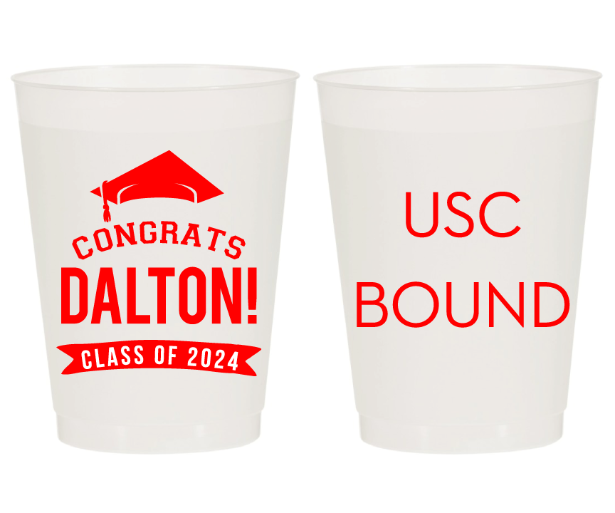 High School Graduation Party Frosted Cups