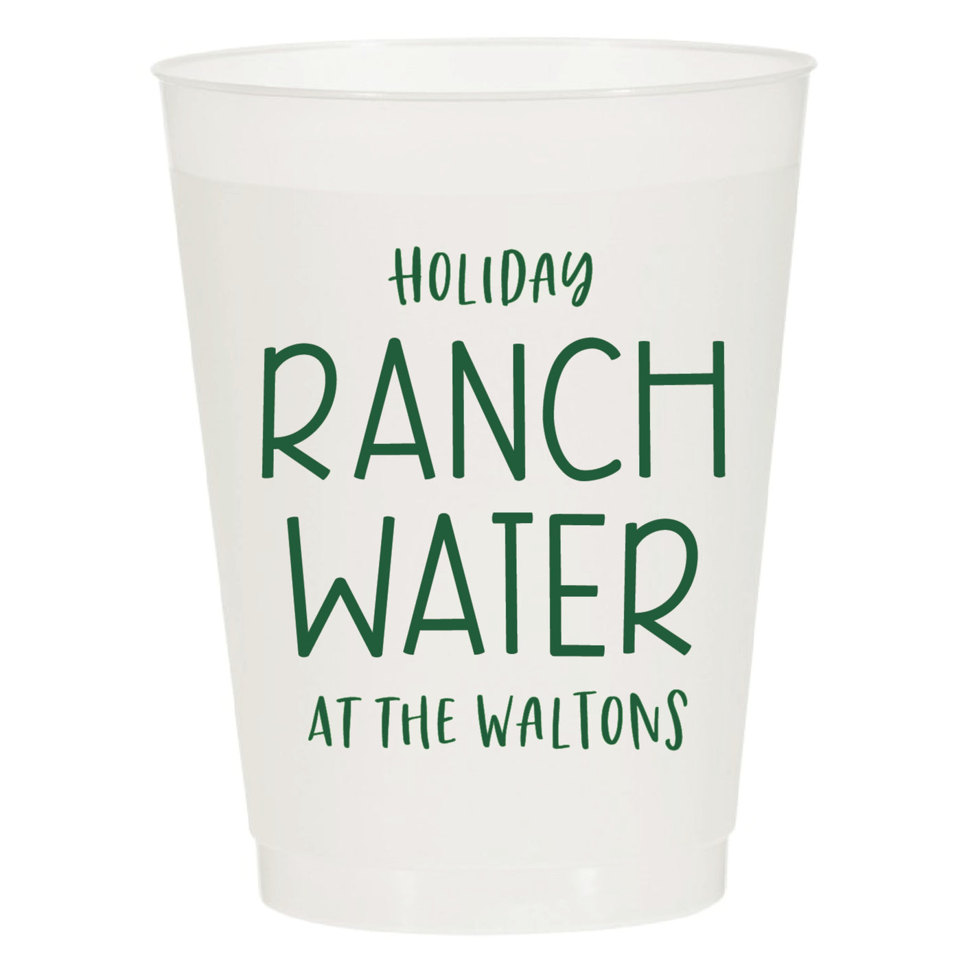 At Home Collection | Holiday Ranch Water Frosted Cups