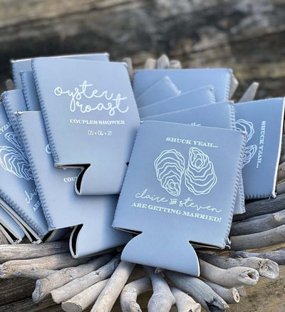 Oyster Roast Couples Shower Shuck Yeah Neoprene Can Coolers