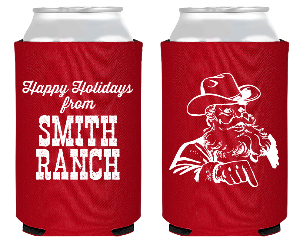 Happy Holidays Merry Christmas Foam Can Coolers