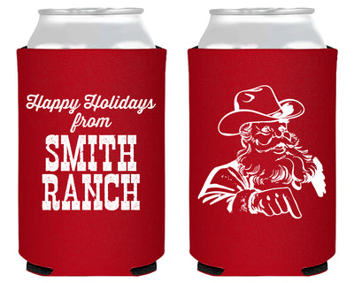 Happy Holidays Merry Christmas Foam Can Coolers