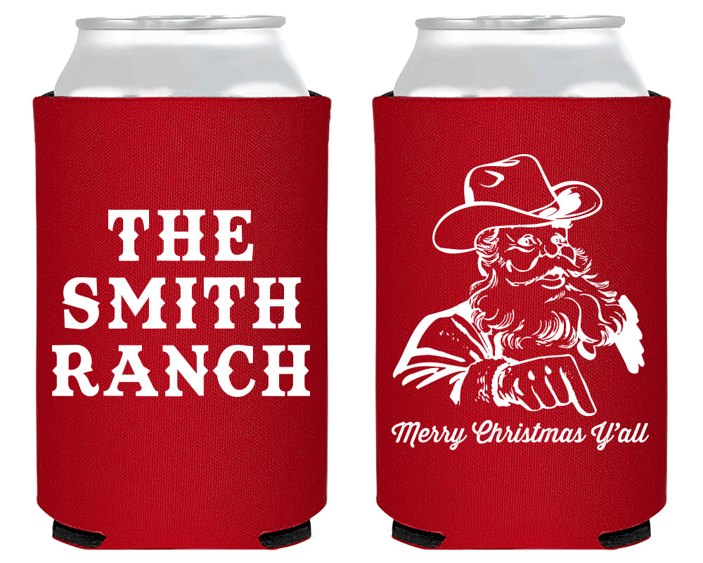 Christmas at The Ranch Merry Christmas Foam Can Coolers