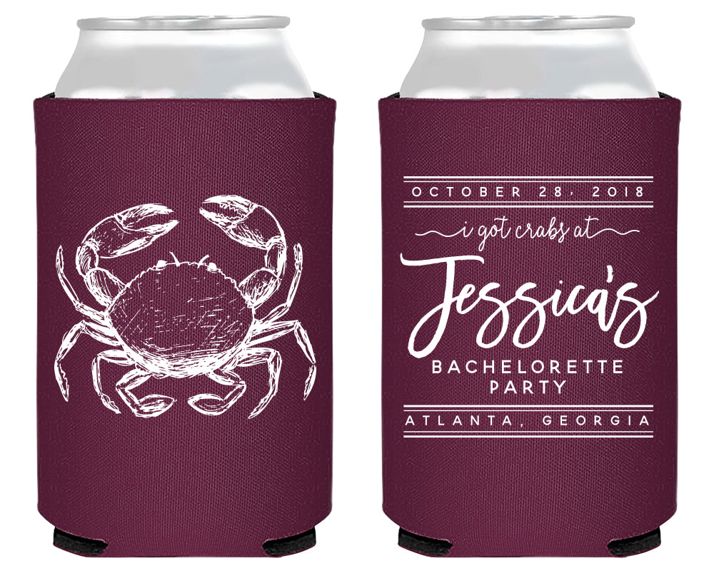 I Got Crabs Bachelorette Party Can Coolers
