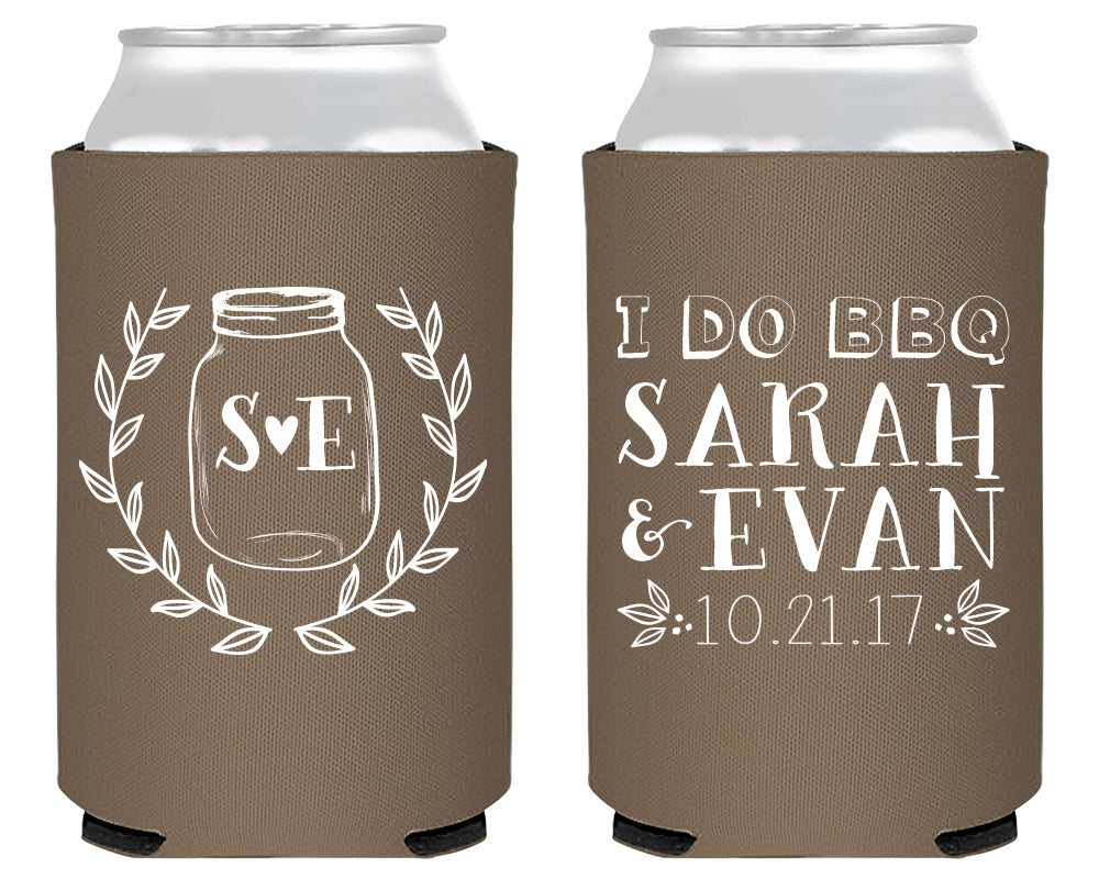 BBQ Wedding Shower Can Coolers #2115