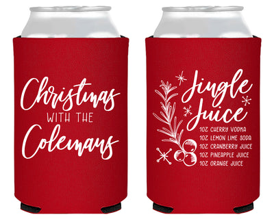 Christmas Recipe Christmas Foam Can Coolers