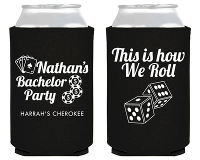 Gambling Theme Bachelor Party Can Coolers