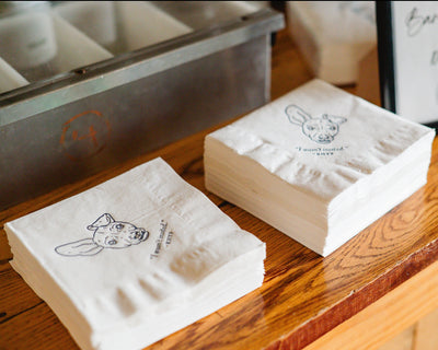 I wasn't invited Pet Portrait Wedding Beverage Napkins #30