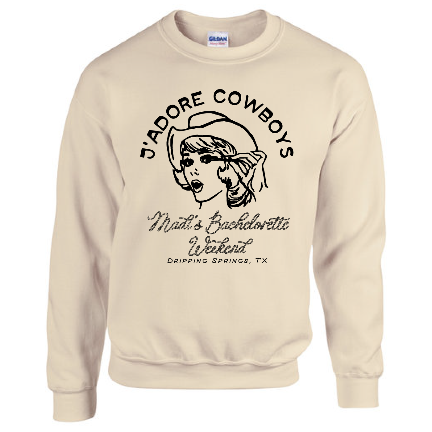 J'adore Cowboys Cowgirls Bachelorette Party Sweatshirt