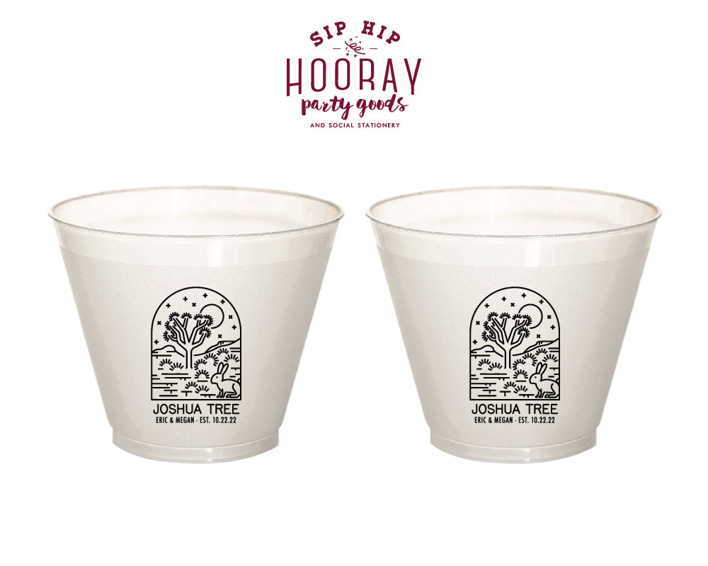 Joshua Tree Wedding 9oz Frosted Cup, #3002