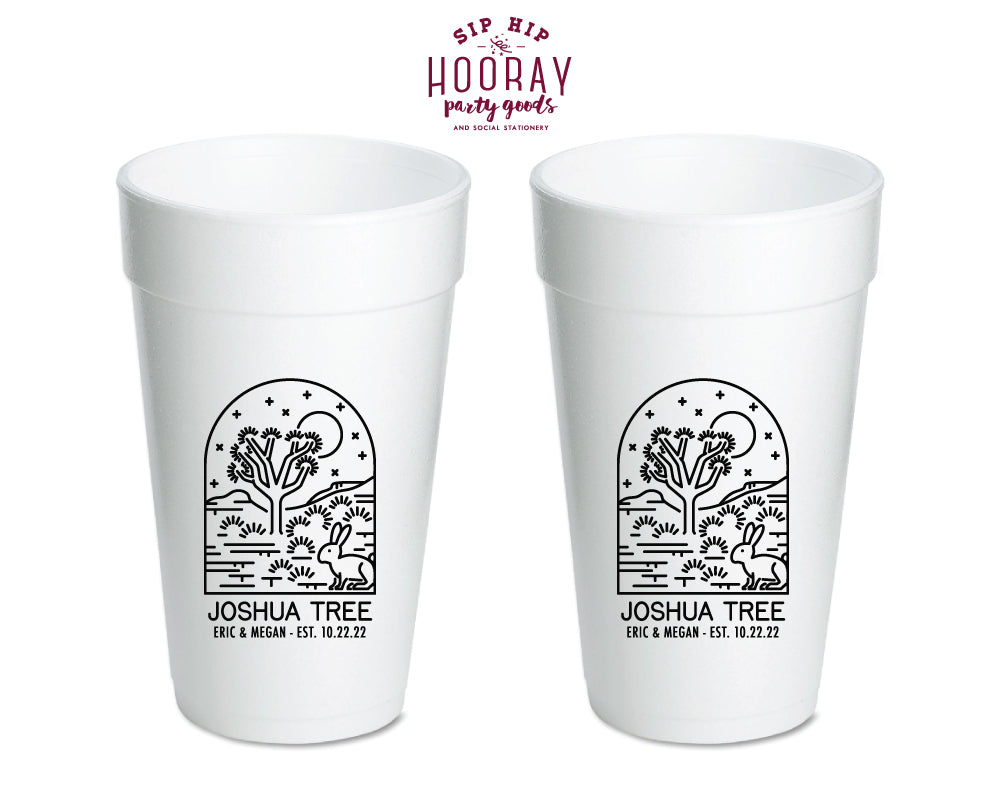 Joshua Tree Wedding Foam Cup, #3002